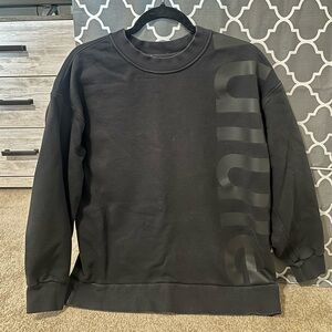 Lululemon Perfectly Oversized Crew Black Crewneck Sweatshirt